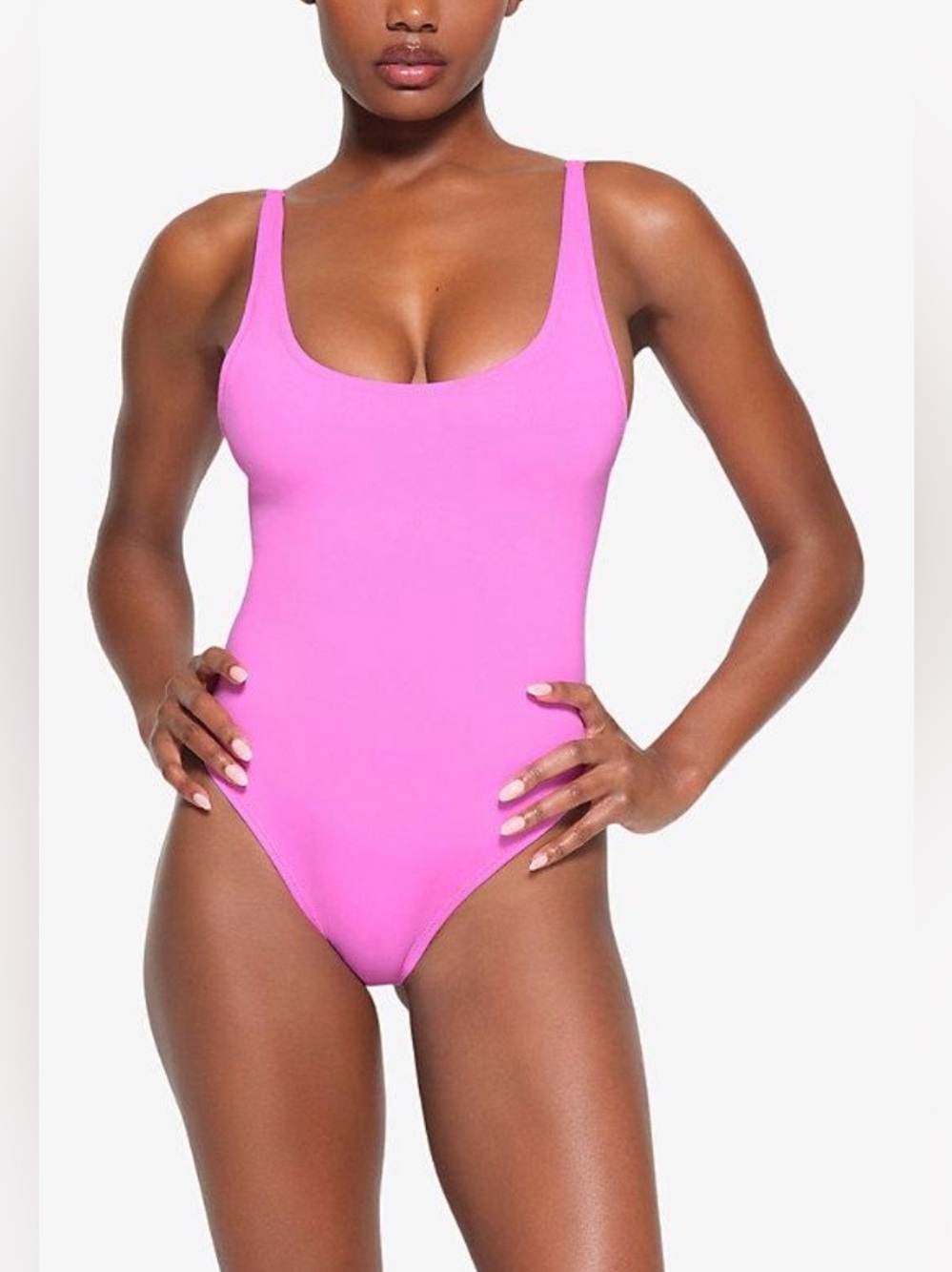 Skims NWOT Scoop Neck One-Piece Swimsuit - Pink Size S